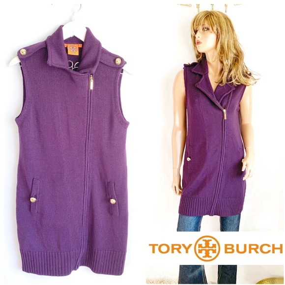 TORY BURCH Sleeveless Sweater Vest - Picture 1 of 8